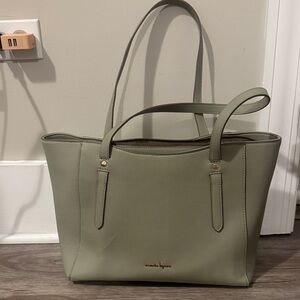 Nanette Lepore Gray Pebbled Leather Tote